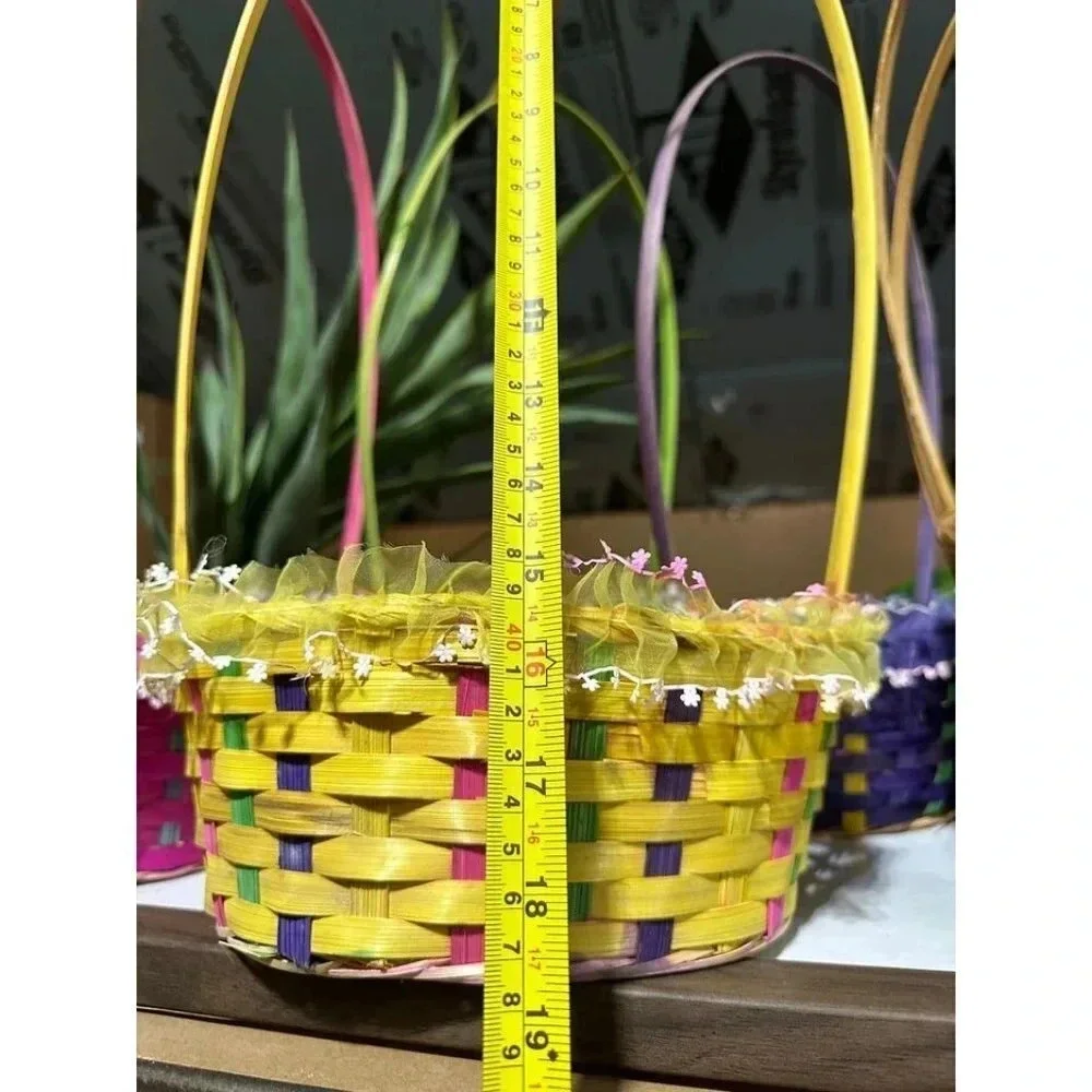 Lot of 6 Woven Easter Baskets